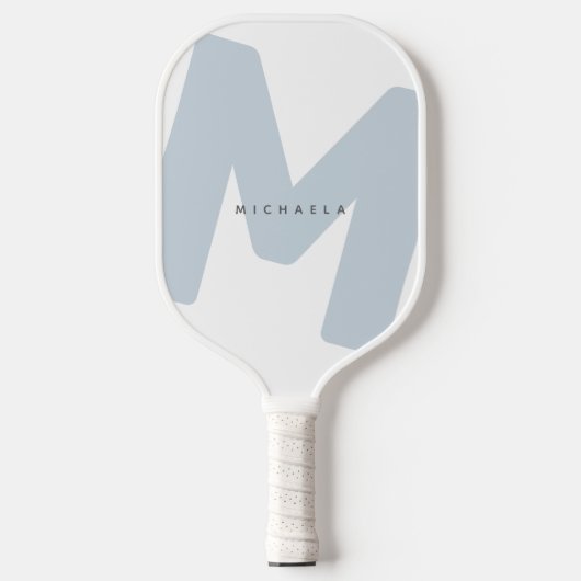 Moderne überarbeitete Mit Monogramm Anfangs- und N Pickleball Schläger (Vorderseite)