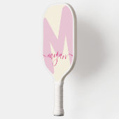 Moderne überarbeitete Mit Monogramm Anfangs- und N Pickleball Schläger (Links)