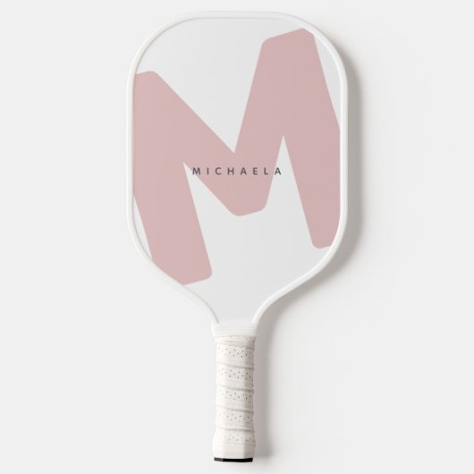 Moderne überarbeitete Mit Monogramm Anfangs- und N Pickleball Schläger (Rückseite)