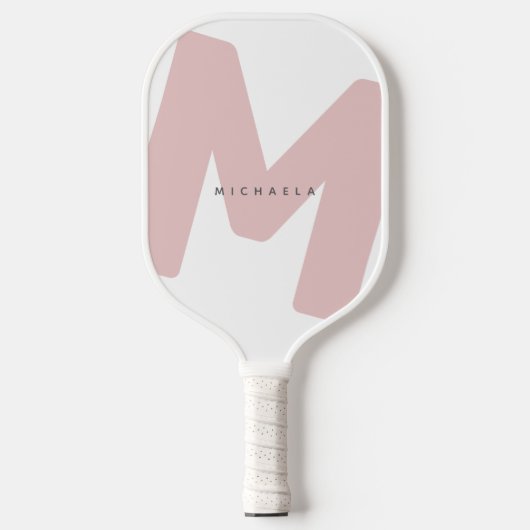 Moderne überarbeitete Mit Monogramm Anfangs- und N Pickleball Schläger (Vorderseite)