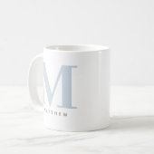 Moderne überdimensionale monogrammierte Anfangsbuc Kaffeetasse (Vorderseite Links)