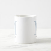 Moderne überdimensionale monogrammierte Anfangsbuc Kaffeetasse (Mittel)