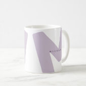 Moderne überdimensionale monogrammierte Anfangsbuc Kaffeetasse (VorderseiteRechts)