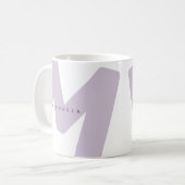 Moderne überdimensionale monogrammierte Anfangsbuc Kaffeetasse (Vorderseite Links)