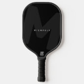 Moderne überdimensionale monogrammierte Initiale & Pickleball Schläger (Rückseite)