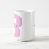 Moderne, übergroße Monogramm, Anfangs- und Vorname Kaffeetasse (Mittel)