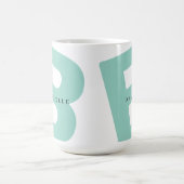 Moderne, übergroße Monogramm, Anfangs- und Vorname Kaffeetasse (Mittel)