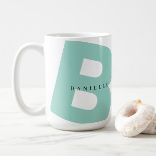 Moderne, übergroße Monogramm, Anfangs- und Vorname Kaffeetasse