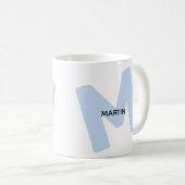 Moderne übergroße monogrammierte Anfangsbuchstabe Kaffeetasse (VorderseiteRechts)