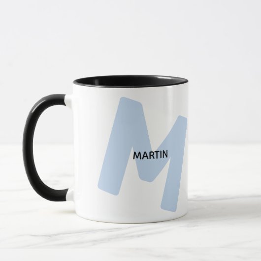 Moderne, übergroße monogrammierte Anfangsbuchstabe Tasse (Links)