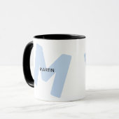 Moderne, übergroße monogrammierte Anfangsbuchstabe Tasse (Vorderseite Links)