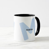 Moderne, übergroße monogrammierte Anfangsbuchstabe Tasse (VorderseiteRechts)