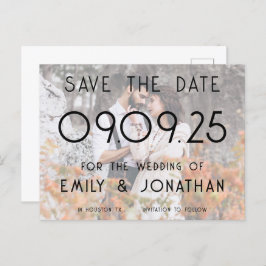 Moderne überlagerte Hochzeit für benutzerdefiniert Ankündigungspostkarte