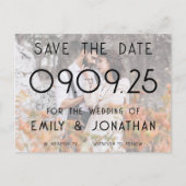 Moderne überlagerte Hochzeit für benutzerdefiniert Ankündigungspostkarte (Vorderseite)