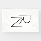Moderne überlappende Initialen Banner (Horizontal)