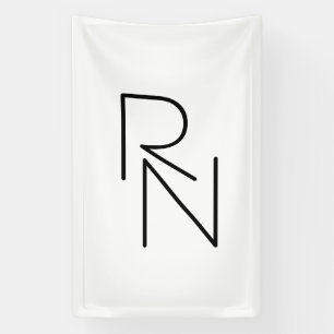 Moderne überlappende Initialen Banner