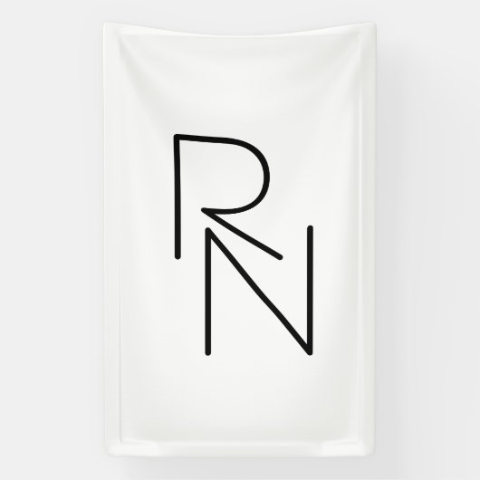 Moderne überlappende Initialen Banner (Vertikal)