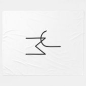 Moderne überlappende Initialen Fleecedecke (Vorderseite (Horizontal))