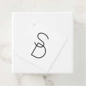 Moderne überlappende Initialen Geschenkanhänger (Beispiel)