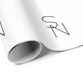 Moderne überlappende Initialen Geschenkpapier (Rolleneckpunkt)