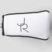 Moderne überlappende Initialen Golf Headcover (Vorderseite)