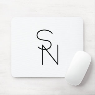 Moderne überlappende Initialen Mousepad