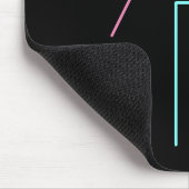 Moderne überlappende Initialen | Pink Türkis Schwa Mousepad (Ecke)