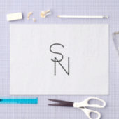 Moderne überlappende Initialen Seidenpapier (Handwerk)