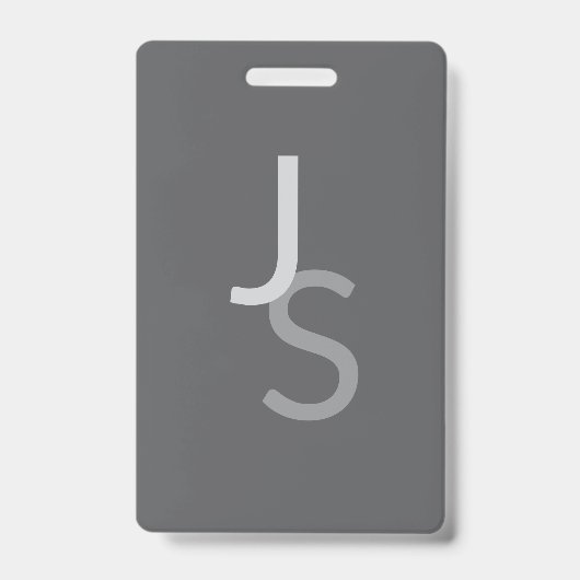 Moderne überlappende monogrammierte Initialen | Gr Ausweis (Vorderseite)