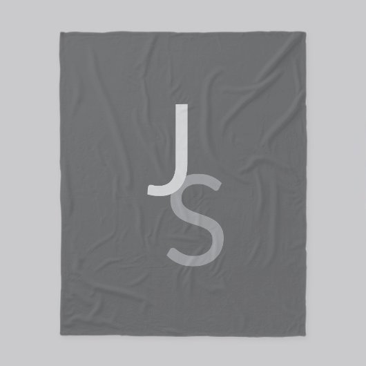 Moderne überlappende monogrammierte Initialen | Gr Fleecedecke