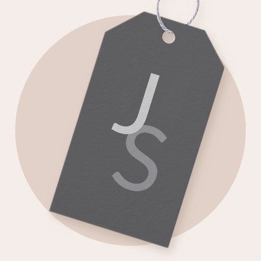 Moderne überlappende monogrammierte Initialen | Gr Geschenkanhänger