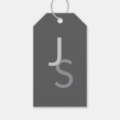 Moderne überlappende monogrammierte Initialen | Gr Geschenkanhänger (Vorderseite)