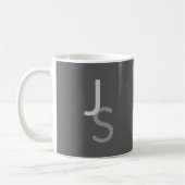 Moderne überlappende monogrammierte Initialen | Gr Kaffeetasse (Links)