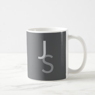 Moderne überlappende monogrammierte Initialen Gr Kaffeetasse