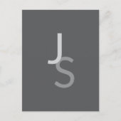 Moderne überlappende monogrammierte Initialen | Gr Postkarte (Vorderseite)