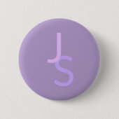 Moderne überlappende monogrammierte Initialen | Li Button (Vorderseite)