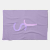 Moderne überlappende monogrammierte Initialen | Li Geschirrtuch (Horizontal)