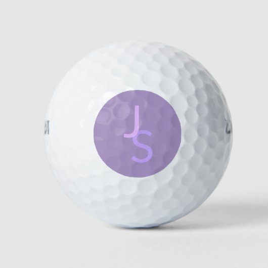 Moderne überlappende monogrammierte Initialen | Li Golfball (Vorderseite)