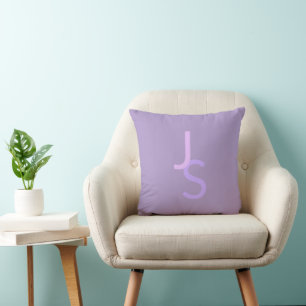 Moderne überlappende monogrammierte Initialen Li Kissen