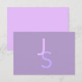 Moderne überlappende monogrammierte Initialen | Li Mitteilungskarte (Vorne/Hinten)