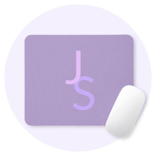 Moderne überlappende monogrammierte Initialen | Li Mousepad