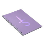 Moderne überlappende monogrammierte Initialen | Li Notizblock (Rechte Seite)
