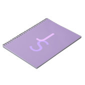 Moderne überlappende monogrammierte Initialen | Li Notizblock (Linke Seite)