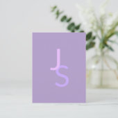 Moderne überlappende monogrammierte Initialen | Li Postkarte (Stehend Vorderseite)