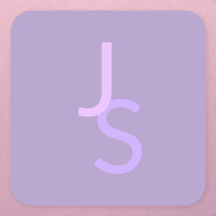 Moderne überlappende monogrammierte Initialen   Li Quadratischer Aufkleber