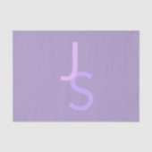 Moderne überlappende monogrammierte Initialen | Li Seidenpapier (Vorderseite)