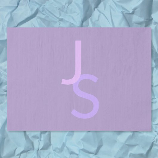 Moderne überlappende monogrammierte Initialen | Li Seidenpapier