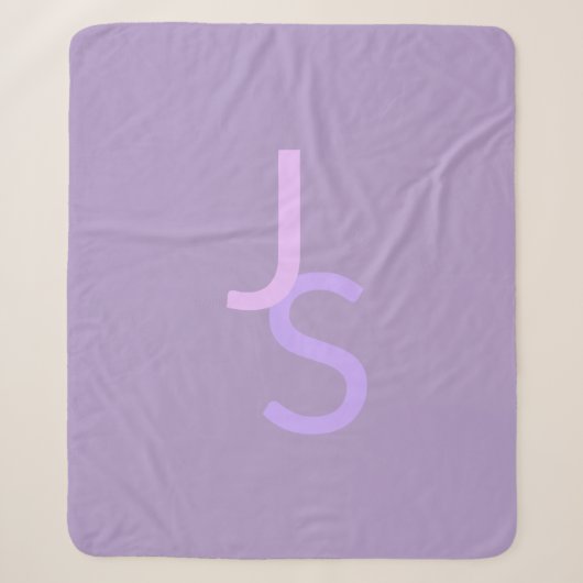Moderne überlappende monogrammierte Initialen | Li Sherpadecke (Vorderseite)