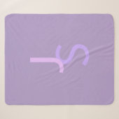 Moderne überlappende monogrammierte Initialen | Li Sherpadecke (Vorderseite (Horizontal))