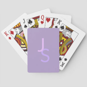Moderne überlappende monogrammierte Initialen   Li Spielkarten
